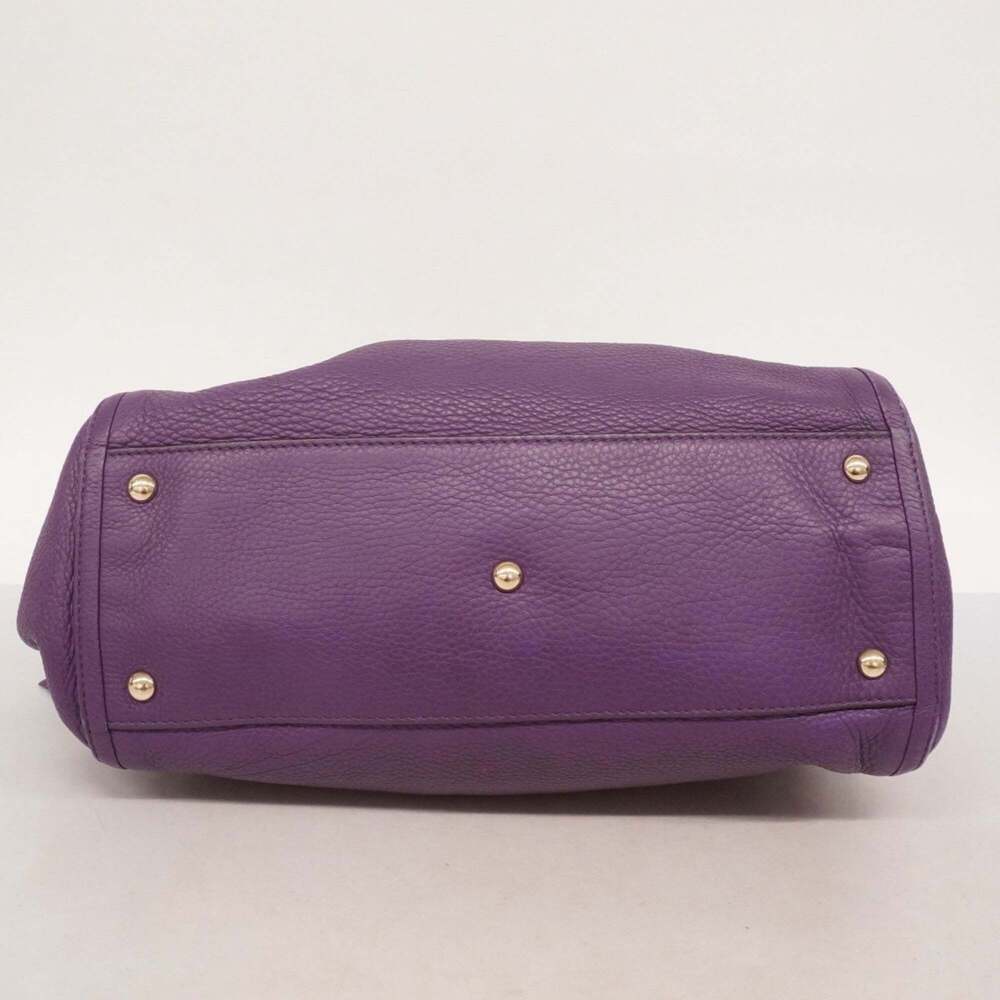 Gucci Soho Handbag 282309 Leather Purple Champagne Women's - Picture 3 of 16